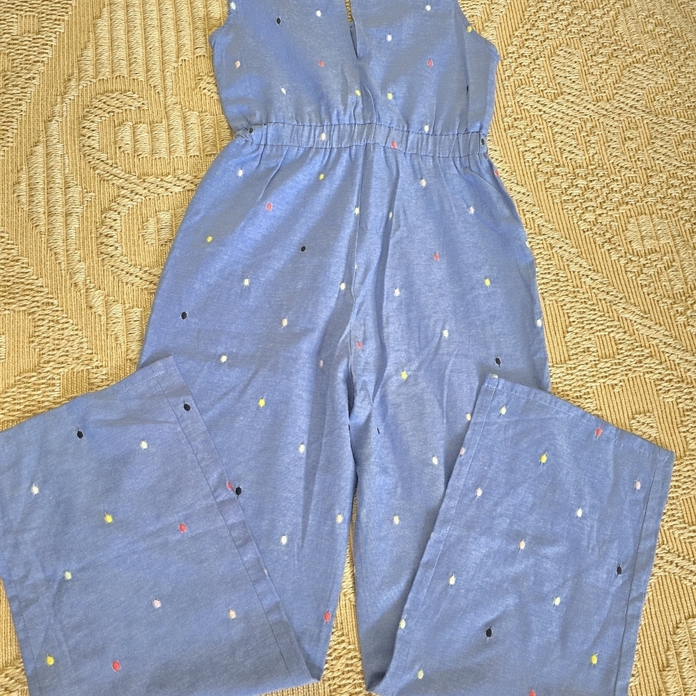 Thompson Light Blue Jumpsuit with Dots - Picture 2 of 11